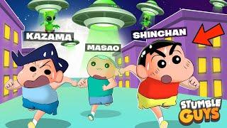 Shinchan Complete The Most Difficult Race On Aliens Planet  | Shinchan Stumble Guys | Funny Game 