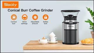 Best coffee grinder | Sboly Conical Burr Coffee Grinder | Stainless Steel Adjustable Burr Mill