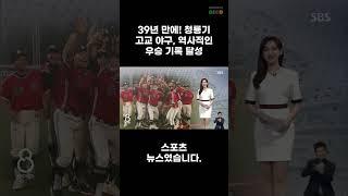 39년 만에! 청룡기 고교 야구, 역사적인 우승 기록 달성 #2024고교야구주말리그 #baseball #sports
