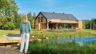 Inside Sustainable Home with Natural Garden and a Pond! Modern Interior Design! HOME TOUR