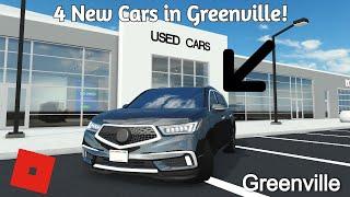 4 New Cars in Greenville! | Greenville Beta Roblox