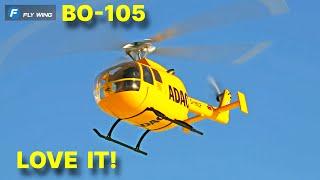 Fly Wing BO-105 Helicopter - BIG, Beautifly & Simple To Fly!