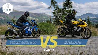 Yamaha R1 vs Suzuki GSXR 1000 - Knox Superbike Shootout  P.1 The road