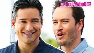 Mark-Paul Gosselaar & Mario Lopez Have A 'Saved By The Bell' Reunion At 'Extra' In Universal Studios