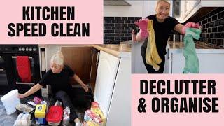 SPEED CLEAN, DECLUTTER & ORGANISE MY KITCHEN WITH ME | ORGANISATION IDEAS | BEING MRS DUDLEY