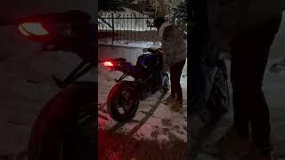 Suzuki GSX-R600 exhaust twobrothers snow cold start 