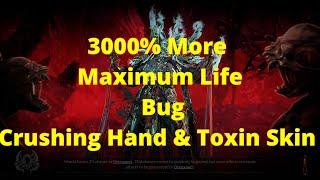 How to get 3000% Maximum Life Bug Very EASY Crushing hand and Toxin Skin Spritborn Season 6