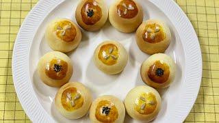 선물로 좋은 미니 만주 만들기(만주 레시피) Mini manju recipe