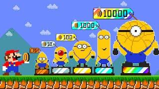 Super Mario Bros. But Mario Can Buy All Characters Mega Minions? | ADN MARIO GAME