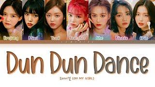 OH MY GIRL Dun Dun Dance Lyrics (오마이걸 던 던 댄스​​ 가사) [Color Coded Lyrics/Han/Rom/Eng]