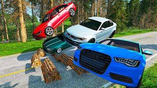 Cars VS FALLEN TREE #2 - Speed Car Crashes - BeamNG Drive