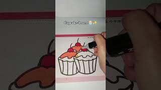 Cupcake dessert| #happy #birthday #coloring #fun #satisfying #enjoy #art #dessert #cupcake