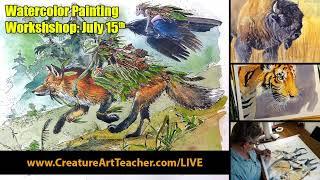 Watercolor Live Stream - Friday July 7th 2023