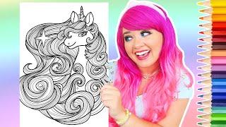 Coloring a Unicorn  Coloring Page | Prismacolor Colored Pencils