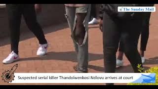 Suspected serial killer Thandelonkosi Ndlovu arrives at the Harare Magistrates' Court on Thursday