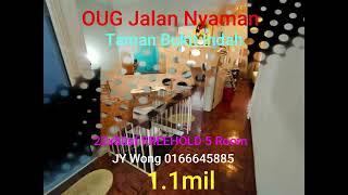 OUG Jalan Nyaman, Old Klang Road (2 Storey 22x80sf FREEHOLD Extended) 1.1mil