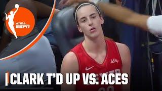 Caitlin Clark gets technical foul early in Fever vs. Aces | WNBA on ESPN