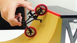 BMX FINGER TIME | MINI SKATEBOARDING PARK | BMX Finger | BMX Tech Deck Ultimate Half Pipe