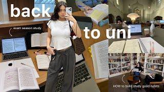 UNI VLOG  6AM morning routine, studying in the library, cleaning my apartment, skincare routine