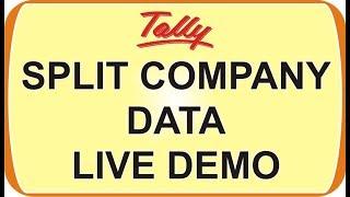 How to split company data in Tally ERP 9 | nict computer