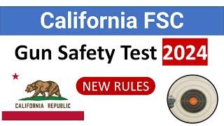 Gun Safety Certificate California Practice Test 2024 NEW RULES Firearms Safety Certificate