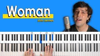 How To Play “Woman” by John Lennon [Piano Tutorial/Chords for Singing]