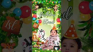 Latest Jungle Theme Birthday E Invitation Card #shorts