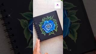 Beautiful Blue Rose #artvideo #onestroke #flowerpainting #viral #wocol