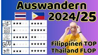 Auswandern 2025 - Der Vergleich von Thailand und Philippinen