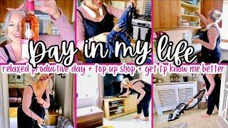 DAY IN THE LIFE VLOG | GET TO KNOW ME - relaxed productive day + a top up shop