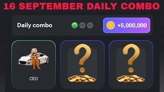 16 SEPTEMBER HAMSTER KOMBAT DAILY COMBO CARDS TODAY