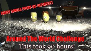 Around the World in 90 Hours Challenge - Visiting EVERY SINGLE POI on Kerbin. -#KSP #KSPChallenge