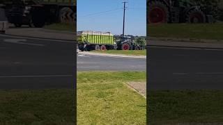 Truck Spotting: Unique Tractor Trailer Combination At A Busy Traffic Circle #truckspotting #tractor