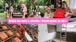 Atualizações da obra| Fui tomar café no parque com elas| Recebido da Madesa| Revestimento está lindo