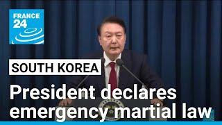 South Korea president declares emergency martial law • FRANCE 24 English