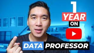 1 Year on YouTube as the Data Professor (Data Science YouTube Channel)