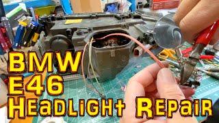 E46 Xenon headlight wire repair - Fix cracked wiring in your BMW headlights