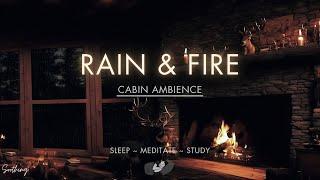 Rain and Fireplace Sounds | NO MIDROLL ADS | Cozy Rain Sounds For Sleeping