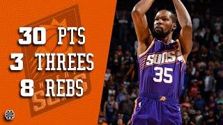 Kevin Durant 30 pts 3 threes 8 rebs vs Nets 24/25 season