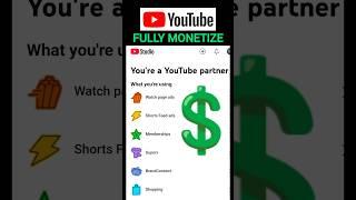 youtube partner program | channel fully monetize #short #trending #monetization #shorts #ytshort