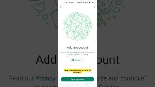 How to add another account in WhatsApp #howto #whatsapp #android #tutorial