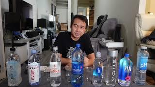 Mineral Water taste test comparison! Icelandic, Acqua Panna, Fiji, Evian, Whistler, VOSS, Smart, PH