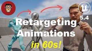 Retarget Any Animation in Unreal 5.4 (Mixamo to Unreal Engine 5 MetaHuman in Less than 60s)