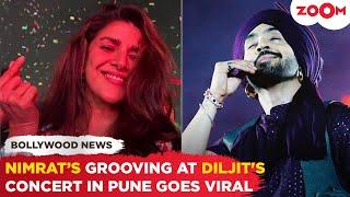 Nimrat Kaur ENJOYS at Diljit Dosanjh's Dil-luminati Concert in Pune, watch her viral DANCE video