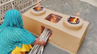 How to make Multiple Desi Chulha at Home । Primitive Technology Oven and Chulha। Umme #viralvideo