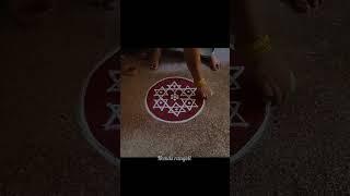 Tuesday kolam 🪷 | simple rangoli 🪷 #muggulu #rangoli #kolam #viral #shorts #short  #rangolidesigns