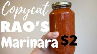 COPYCAT RAO'S PASTA SAUCE!! BEST UNDER $2 MARINARA!!