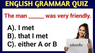 English Grammar Quiz | English Grammar Questions  | English Grammar Challenging Test #challenge