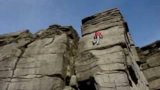 Climbing High neb buttress VS 4c Stanage solo