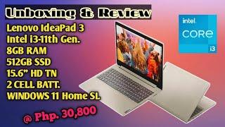 Lenovo IdeaPad 3 (2021) Intel i3-11th Gen | 8gb | 512gb SSD | 15.6" | Unboxing & Review